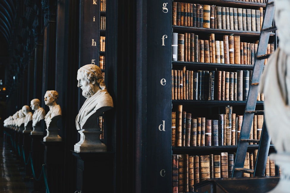 Biblioteca e estátuas jurídicas